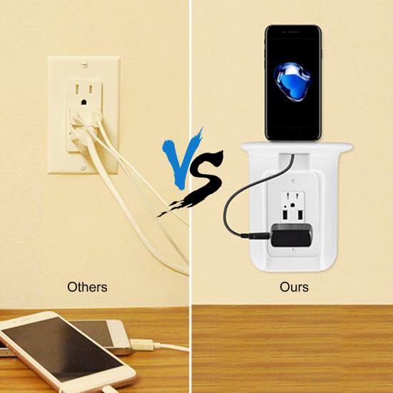 Yousheng настенная розетка полка для дома спальня кухня настенное крепление сотовый телефон динамик электрическая зубная щетка ночник органайзер стеллаж для хранения