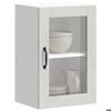 VidaXL Kitchen Wall Cabinet with Glass Door Porto Concrete Grey 854011