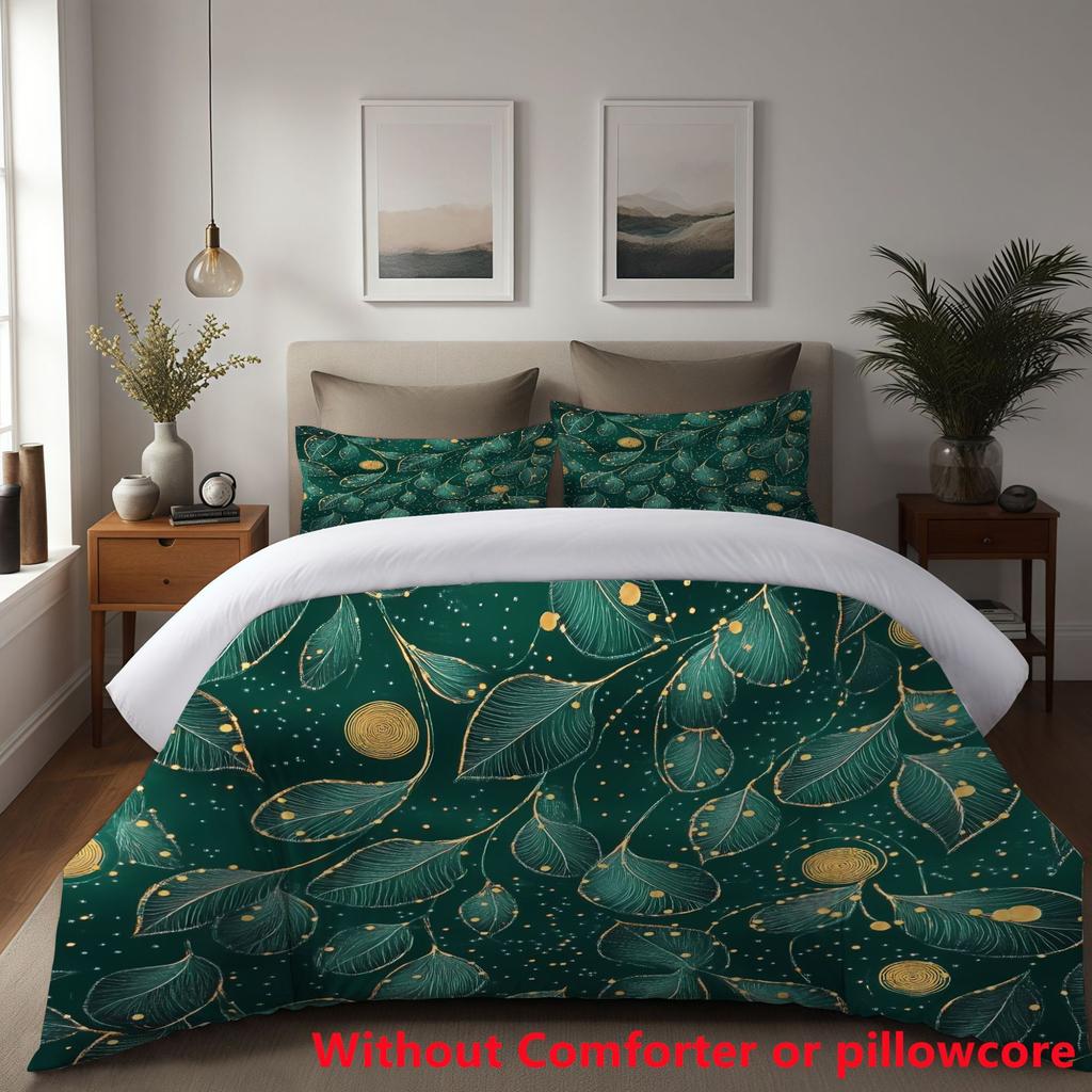 Peacock Feather 3D Digital Printing Three-Piece Set, Bedding Quilt Cover, Direct Sales