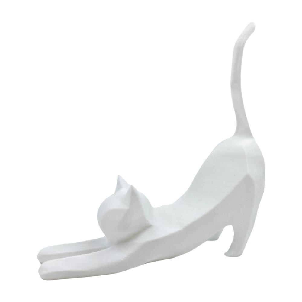 3D Printed Resin Cat Sculpture Mini Kitten Cat Sculpture Ornament Ring Storage Rack Bedroom Decor