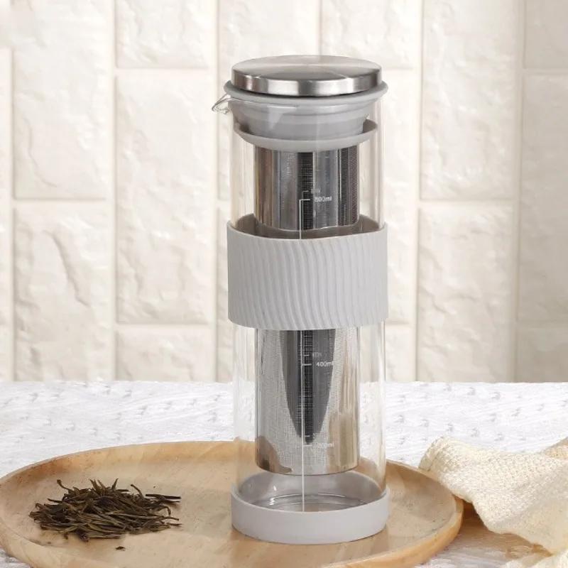 800 мл герметичная ручная кофеварка холодного заваривания стеклянный кофейник герметичный термостойкий чайник для холодного заваривания кофе заварник