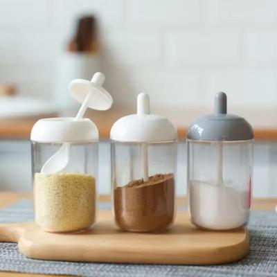 Стеклянные банки для специй наклейки соль сахар порошок оливковое масло перец приправа бутылка для хранения ложка подставка инструменты набор кухонных аксессуаров