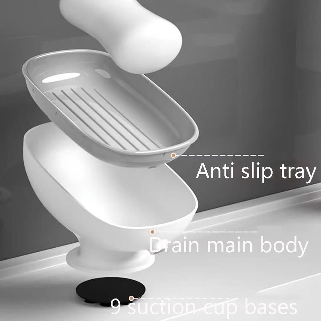 1 шт. держатель для мыльницы для ванной комнаты, самоосушающаяся мыльница с суперприсоской, портативный контейнер для мыла для аксессуаров для ванной комнаты
