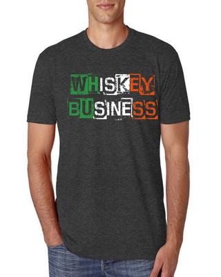 Whiskey Business Ирландская записка с требованием выкупа Мужская премиальная футболка из трех смешанных волокон