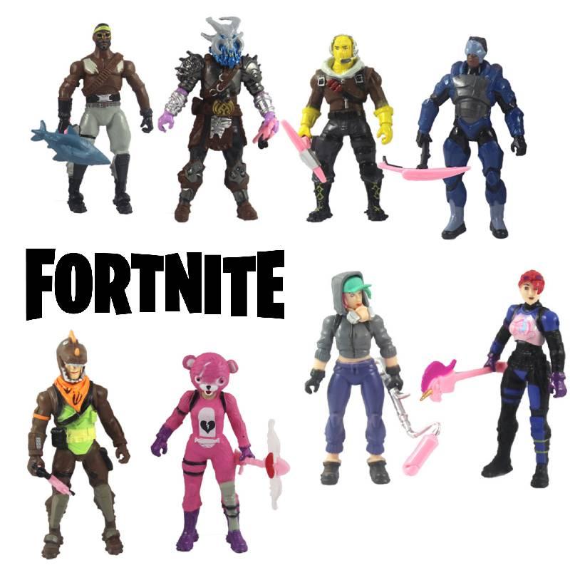 Fortnite 8 шт. Фигурка Кукла Вооруженные Детский Подарок Украшения для Торта на День Рождения Рождество