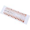 Exquisite Gradient Chestnut Cat Eye Nails: Chic Whitening False Nails Set