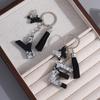 1pc Trendy Black A-Z Initials Letters Butterfly Keychain with Cute Charm, Decorative Accessory for Keys, Bags & Backpacks Gift
