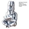 jijijing 3D Printed Reading Moai Figurine Ornament, Cross-Legged Sitting Statue Desktop Decoration, Creative Sculpture, Unique Gift for Students