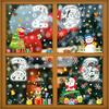 2026 Christmas Window Sticker Santa Claus Pattern Elk Snowman Design Festival Party Sticker Snowflake Motif