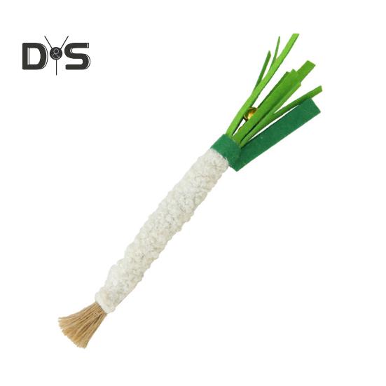 Игрушка для жевания кошек в форме зеленого лука, мягкая фетровая игрушка для прорезывания зубов у кошек в виде зеленого лука, интерактивные принадлежности для дрессировки домашних животных для котят и кошек