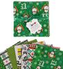 Soimoi Christmas Theme Print Precut 5-inch Cotton Fabric Quilting Squares Charm Pack DIY Patchwork Sewing