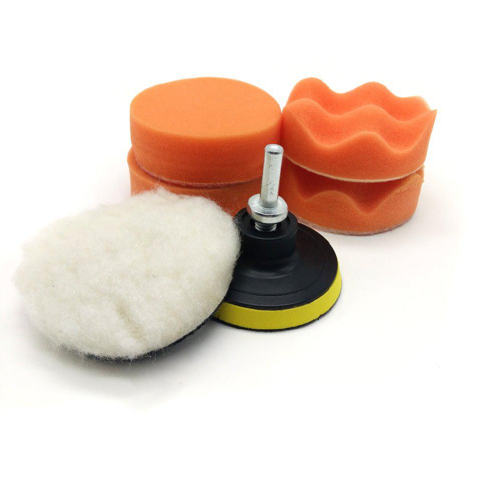 3-дюймовый набор для полировки и воскования автомобиля с самоклеящимися губчатыми и шерстяными кругами