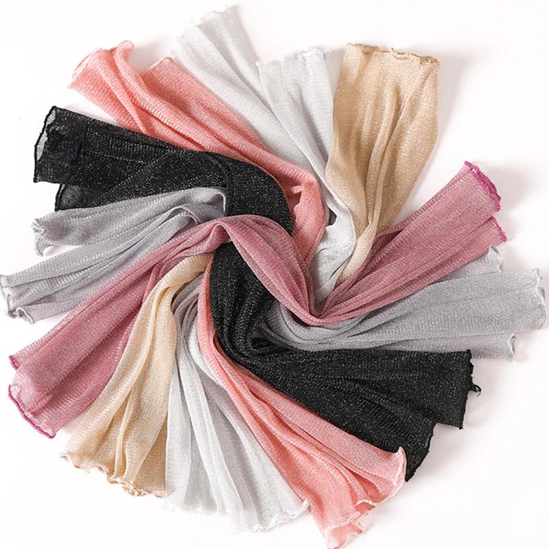 1Pair Sunscreen Sleeve Summer Netting Outdoor Lace Sleeve Edge Ultraviolet-proof Sun Protection Multiple Colors Ice Sleeve