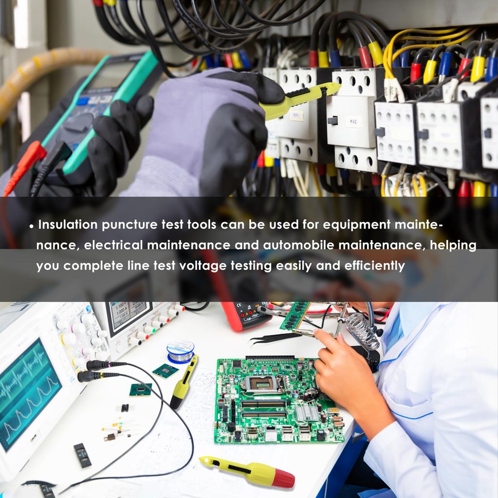 Комплект из 4 шт. зондов для прокалывания проводов 2 мм 4 мм, портативный зонд для прокалывания изоляции, зажим для прокалывания проводов, инструмент для тестирования прокалывания проводов