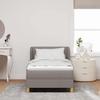 Box Spring Bed with Headboard Taupe 80 x 200 cm Fabric