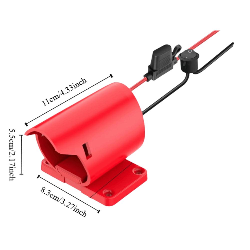 Провод 12AWG Адаптер для аккумулятора Предохранитель с переключателем Разъем питания Клеммы провода Комплект для преобразования аккумулятора для Milwaukee M12 DIY-проекта