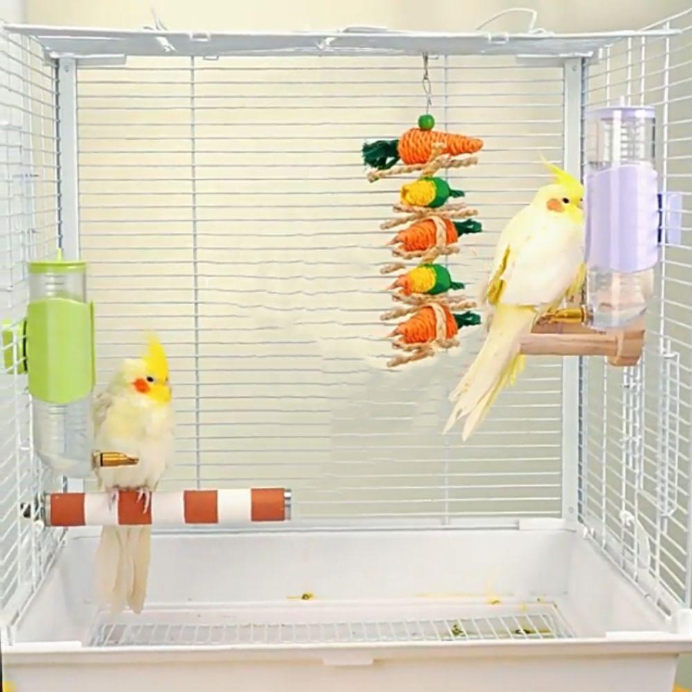 300ML Parrot Water Dispenser Automatic Striking Needle Bird Drinker Plastic Bird Water Bottle For Parakeet Budgerigar Parrot