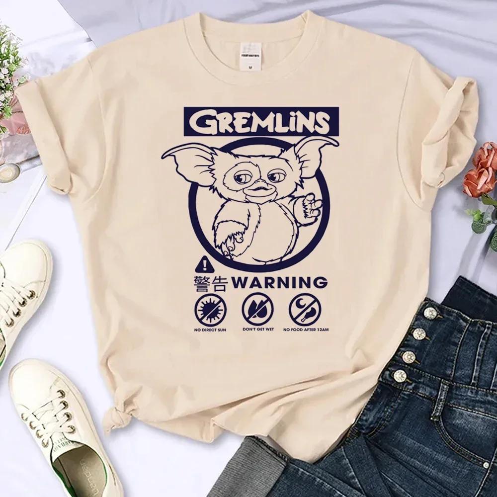 Women's Gremlins T-Shirt Anime Streetwear Funny T-Shirt Designer Women's Clothing Aesthetic Apparel
