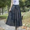 Summer Ethnic Style Cotton Linen Bohemian Streetwear Y2k Skirt Fashion Clothes Long Skirts Women Clothing Casual Vintage Elegant