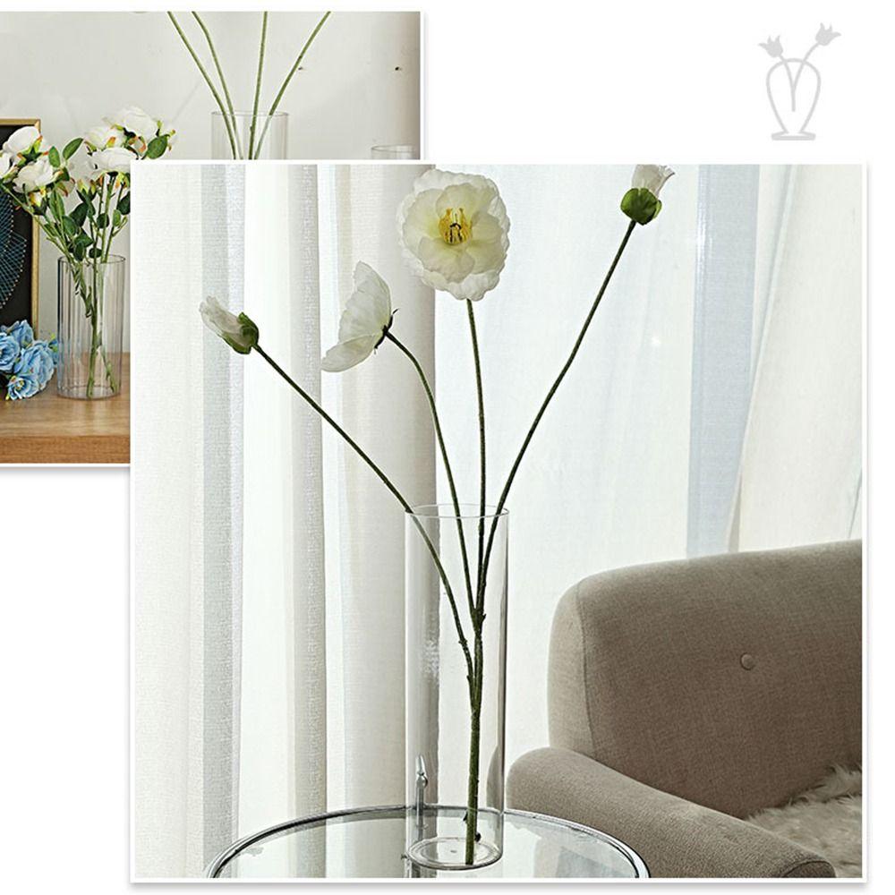 Modern Acrylic Cylinder Vase Striped Style Decorative Bottles Restaurant Centerpiece