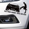 Funny No Free or Ass Rides Gas Vehicle Car Reflective Decals Sticker Decoration