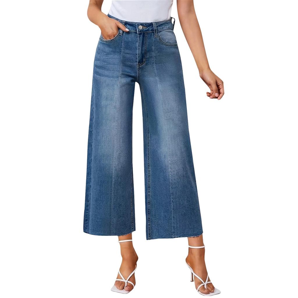 Женские джинсовые классические универсальные модные брюки с высокой талией