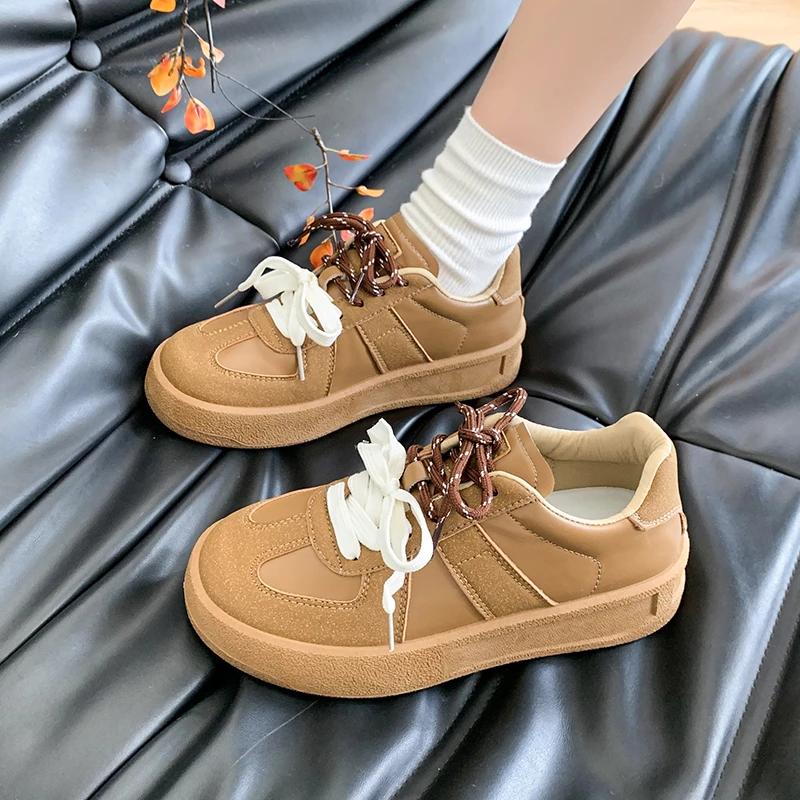 Спортивная обувь Женская повседневная женская обувь Кроссовки All-Match Clogs Platform Basket Retro Новые криперы Летняя обувь для отдыха на шнуровке Летняя обувь