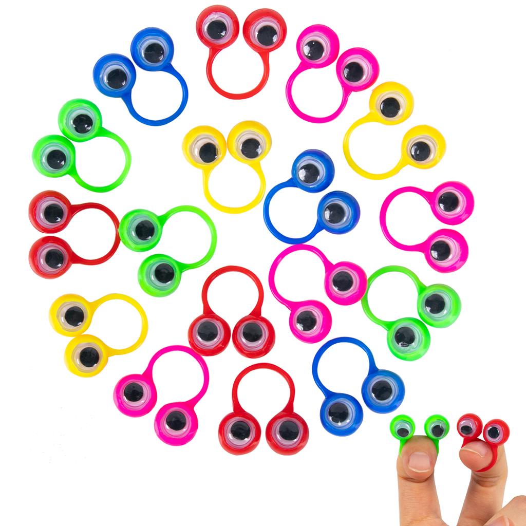 20 шт. случайных милых колец в виде глазных яблок, кукольных игрушек для вечеринок в виде глазных яблок, для детей, на день рождения, на Хэллоуин, на свадьбу, вечеринку, товары