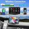 7-дюймовый беспроводной экран CarPlay и Android Auto с камерой заднего вида, GPS, Bluetooth, FM, AUX, поддержка Siri