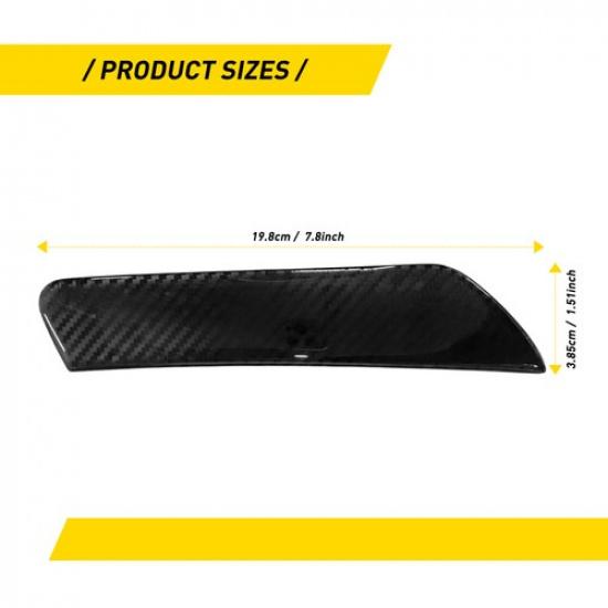 Fit Hyundai Genesis 2013-2016 Interior Door Handle Panel Carbon Fiber Trim Pair