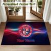 Crystal Velvet Square Rug Custom NameStoke City FC Pattern Non Slip Home Floor Decor Rug