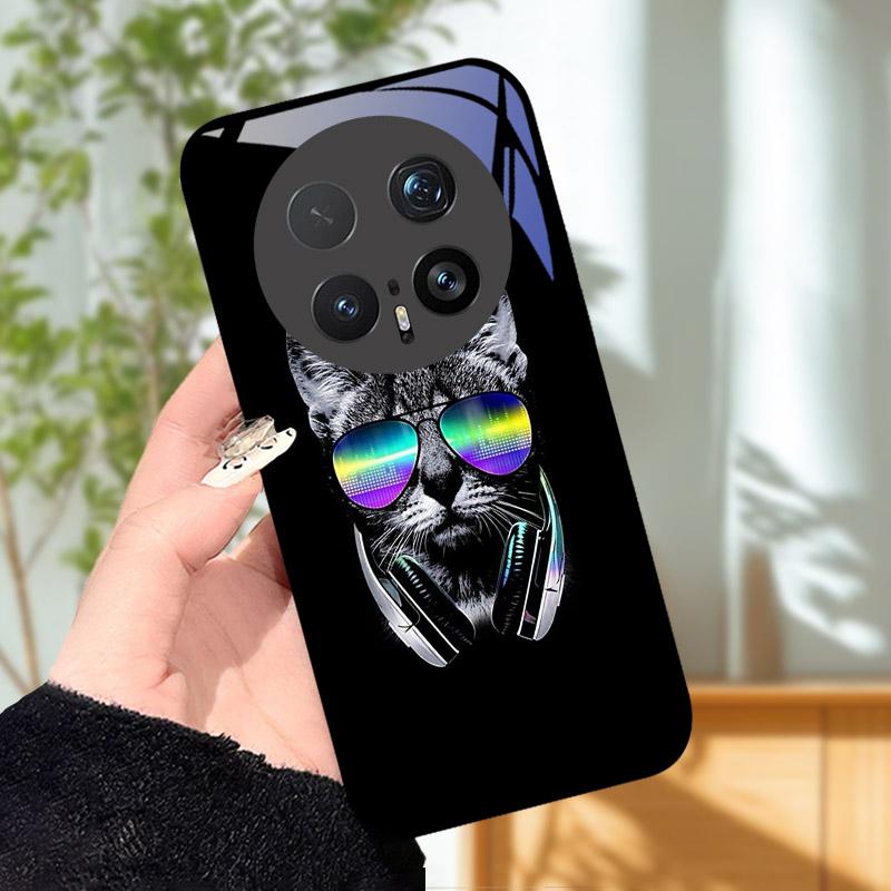 Закаленное Стекло Чехол Для Телефона Для Honor Magic 8 8Pro Роскошная Модная Задняя Крышка Для Magic8 Pro Чехлы BKQ-AN00 Ударопрочный Мультяшный Capa