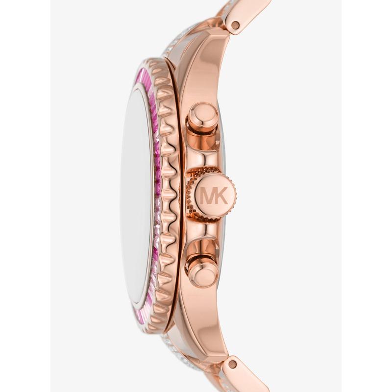 Michael Kors Крупные часы Everest с паве Rose Gold-Tone MK7211