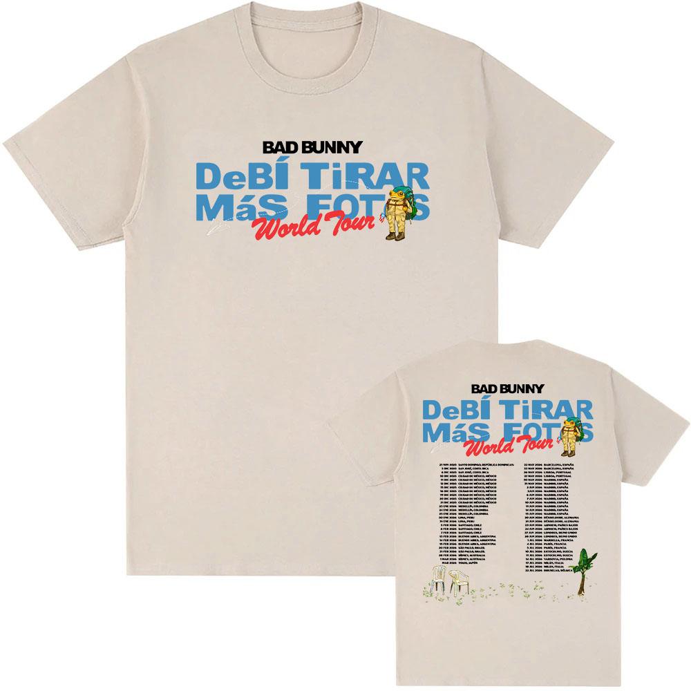 DTMF Debí Tirar Más Fotos Tour 2026 T-shirt Bad Bunny Street Style Tshirts Loose Cotton Fashion Tees Men Women Tops