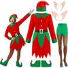 Green & Red Costumes Sets Adults Christmas Dress Fancy Dress Classical Unisex Elf Festive Christmas Fancy Dress Costumes