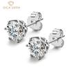 Real 0.5-1 Carat D Color Moissanite Earrings For Women Top Quality 100% 925 Sterling Silver Sparkling Wedding Jewelry