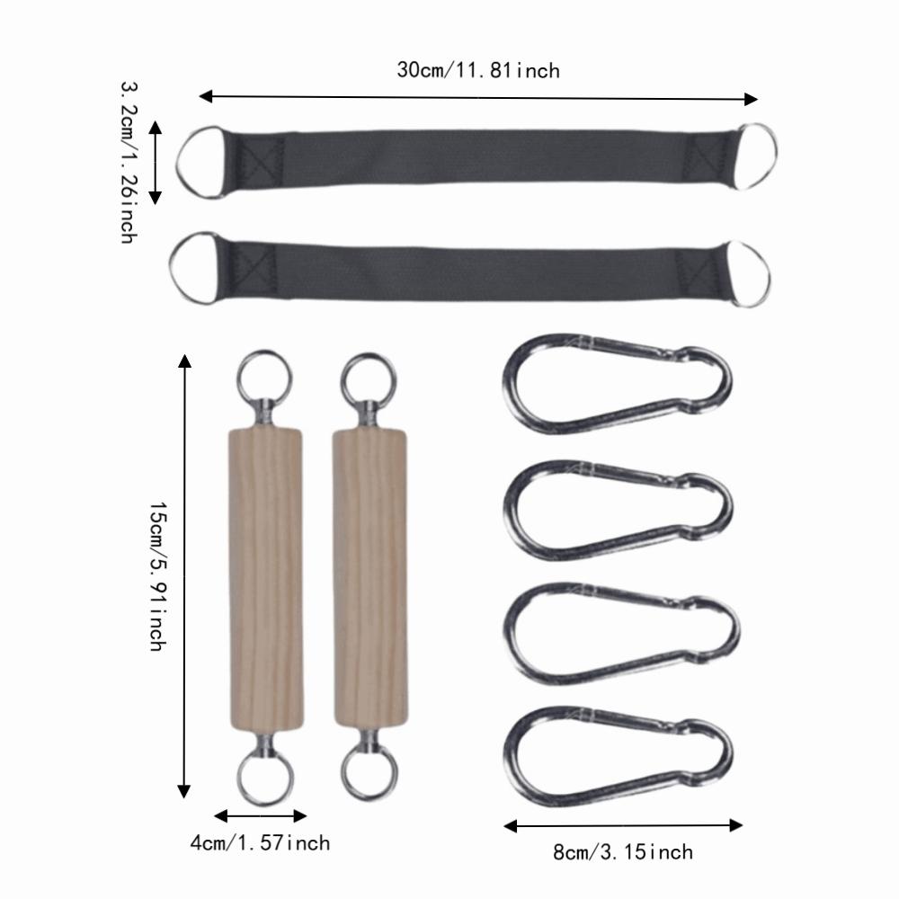8pcs Double Ring Lat Pull Down Handle Tricep Rope Gym Exercise Handle Pull Up Handle Home Gym