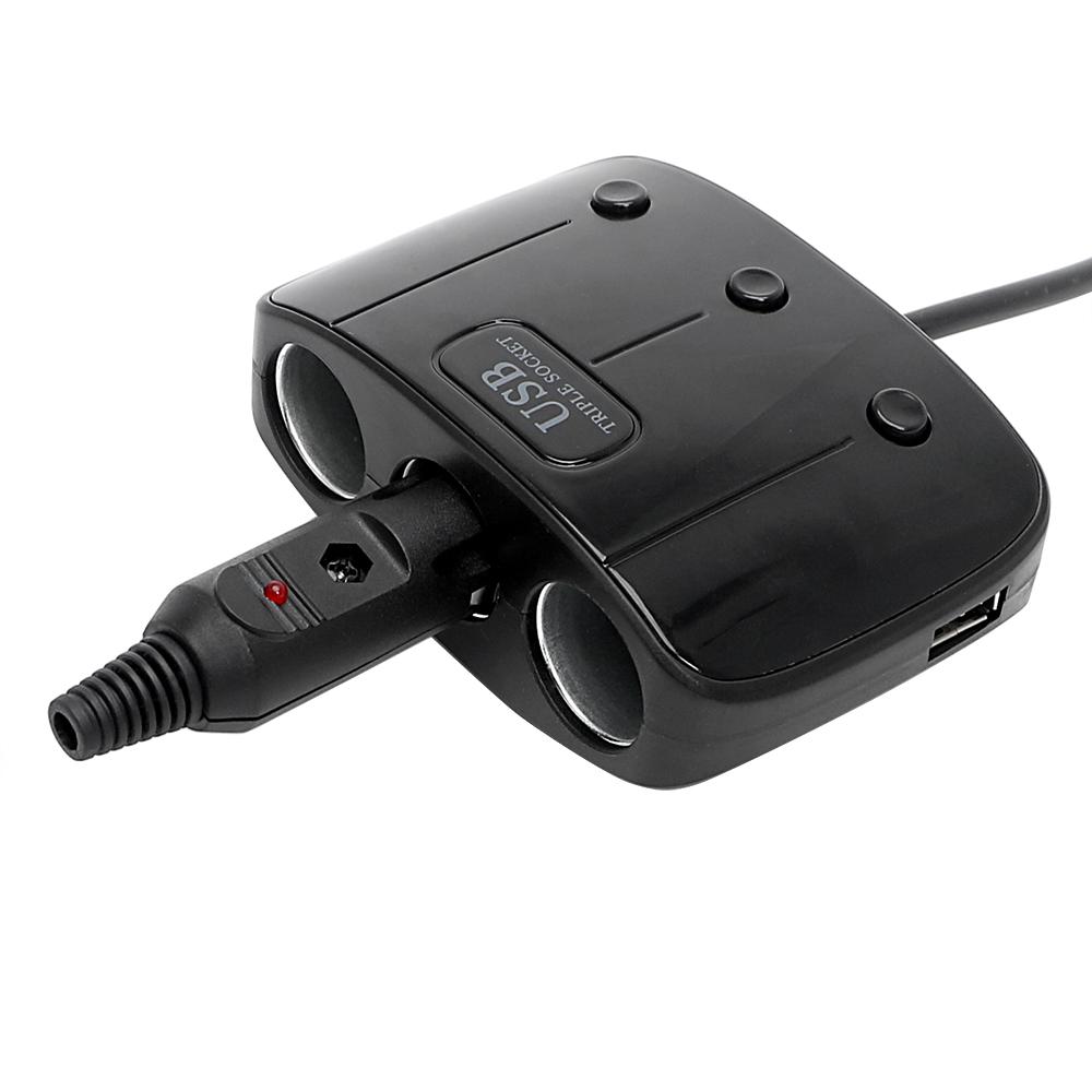 1 шт., разъем для автомобильного прикуривателя с предохранителем, светодиодный красный индикатор для стайлинга автомобиля