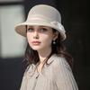 Женская шляпа-ведро с цветочным бантом, широкими полями, летняя, для сужения лица, для улицы, путешествий, пляжная шляпа, головной убор
