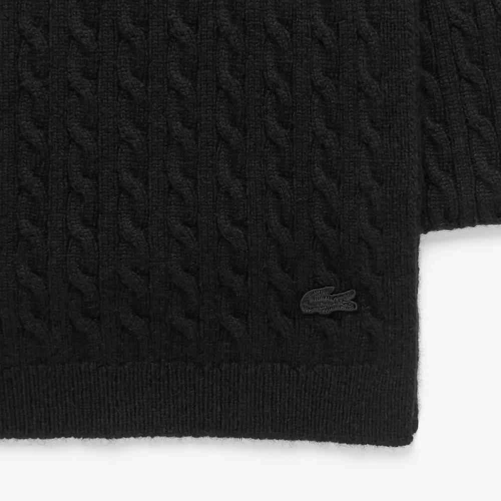 [lacoste] Men's Cable Wool Muffler RE101E-55N031