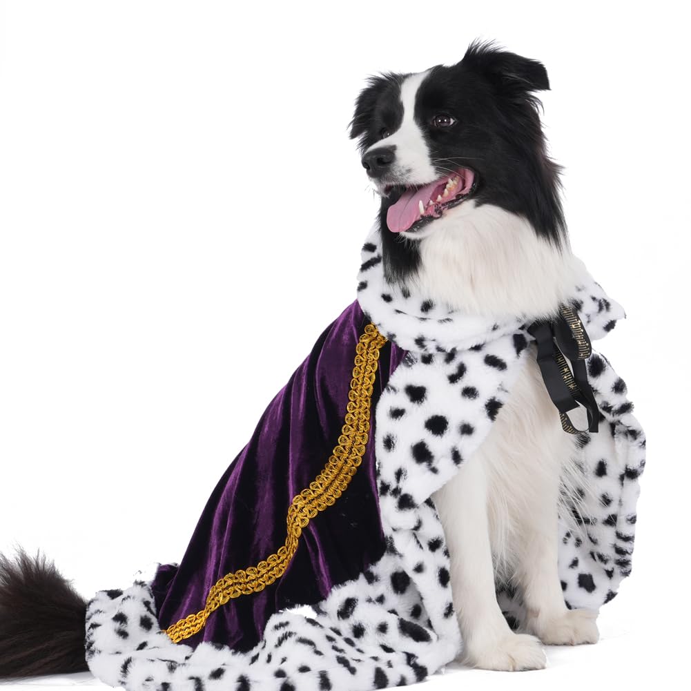 Lovelyshop Pet Luxfur Purple Mant Royal Style Regal Halloween Costume (for Cats Dogs) Size L