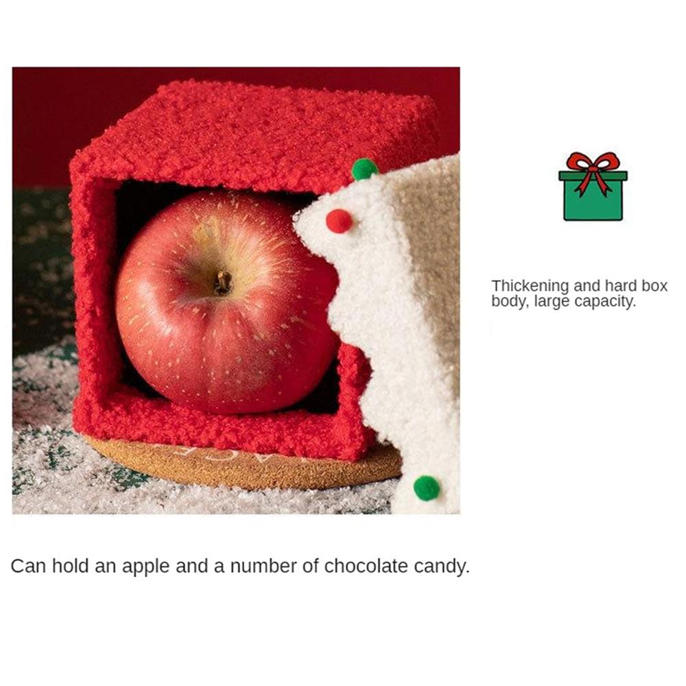 1 шт. Бархатная подарочная коробка для рождественского подарка на Сочельник, Новый год, Праздник весны, День рождения, Карнавал, Упаковка для подарков с яблочными конфетами