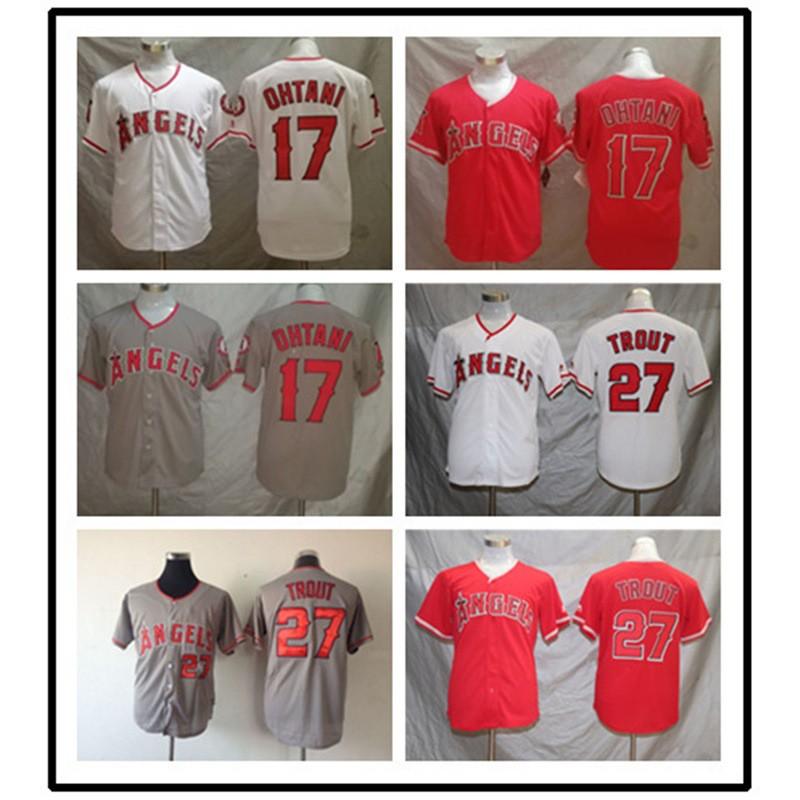 Los Angeles Angels Embroidered Baseball Jersey Unisex Fan Sportswear Cotton Blend Top