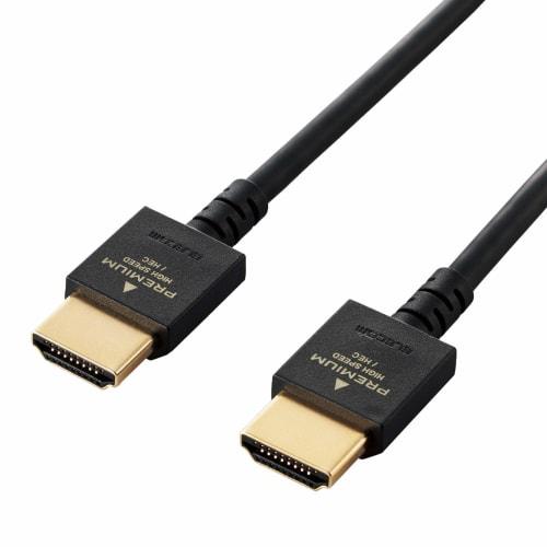 Elecom Кабель HDMI 2м Премиум 4K 2K (60P) Характеристики маленького разъема мягкого кабеля HDR, черный DH-HDP14EY20BK
