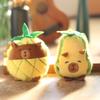 Plush Pineapple Capybara Keychain With Soft Short Pile For Bag Decor And Collectors