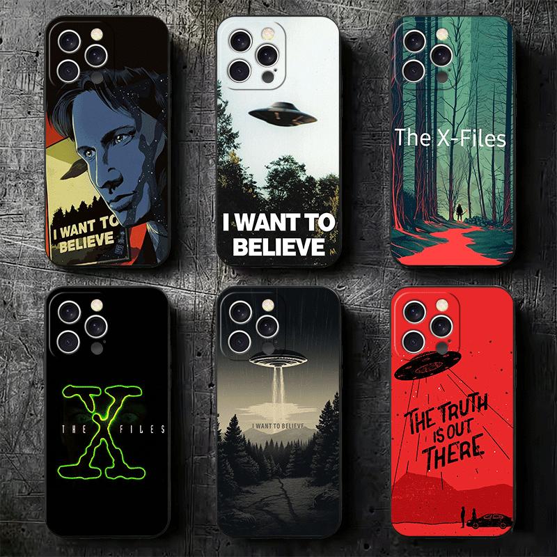 The X Files I Want to Believe Soft Phone Case for iPhone 16 16E 17 Air 15 Pro Max 14 Plus 13 Mini 11 12 7 Black Cover Back Shell