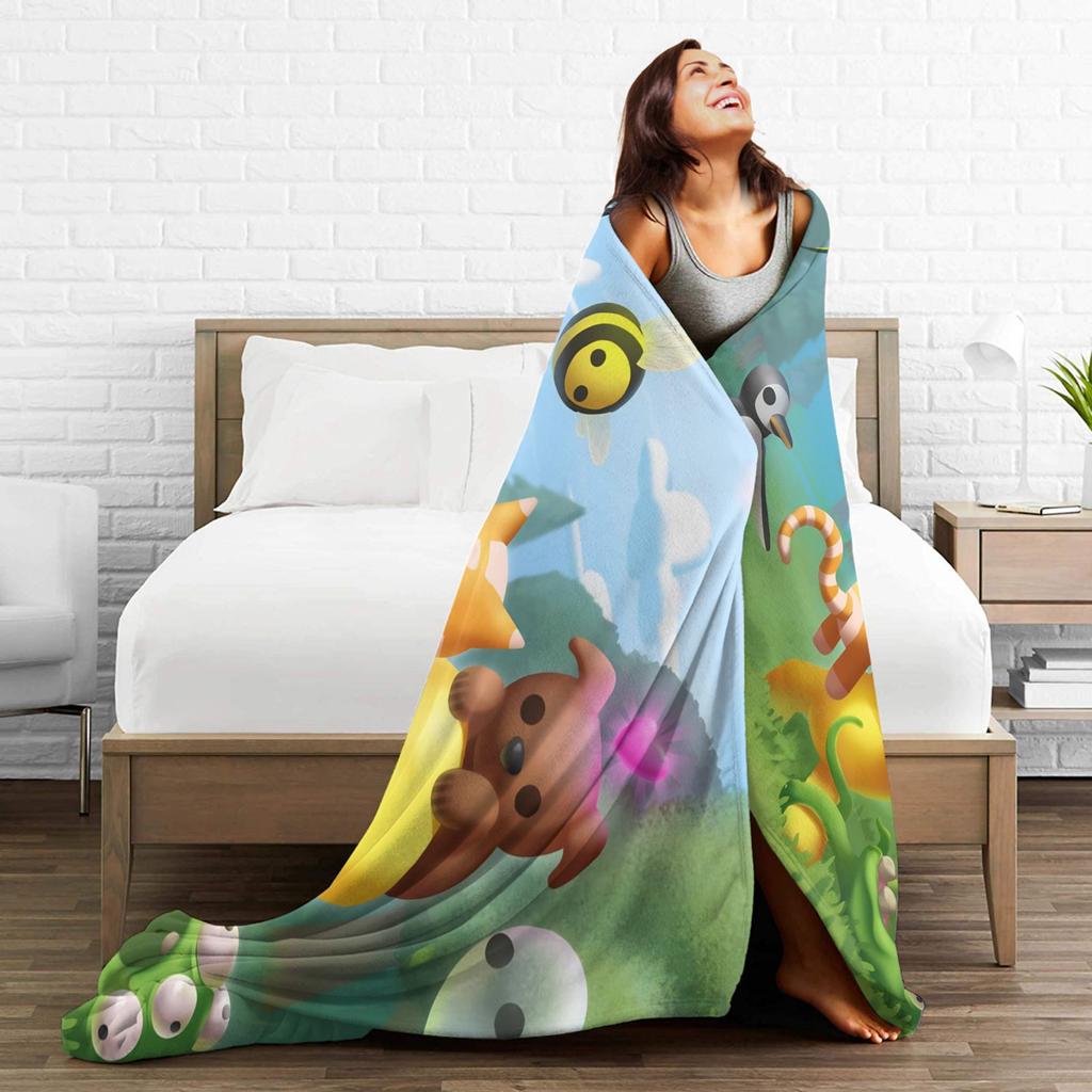 Wobbly Life Sandbox Game Fashion Blanket Cartoon Funny Flannel Novelty Warm Throw Fashion Blankets for Coverlet Decoration Outdoor