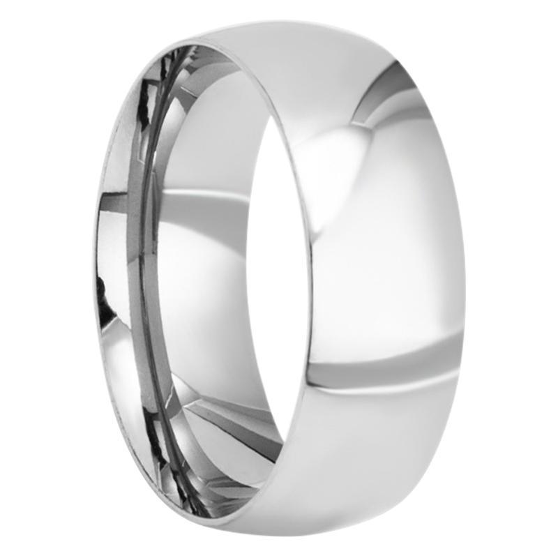 8mm Inner and Outer Ball Female Plain Circle Glossy Couple Ring