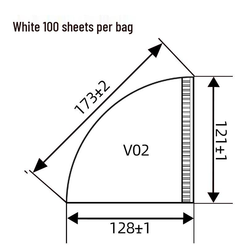 Premium Cone-Shaped Disposable Coffee Filters, Food Grade, Compatible with V60 for 1-4 Servings.