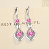 New Imitation S925 Silver Temperament Elegant Water Drop Mid-length Earrings Female Temperament Earrings
